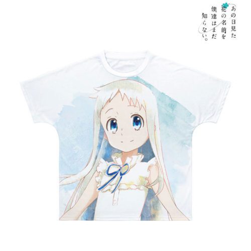 Anohana：The Flower We Saw That Day Meiko Honma Ani-Art aqua label full graphic T-shirt Unisex arma bianca